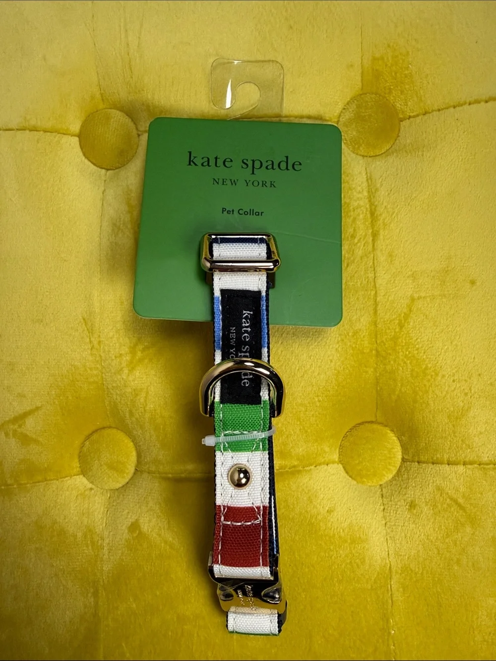 Kate Spade New York Adventure Stripe Dog Collar S/M 11